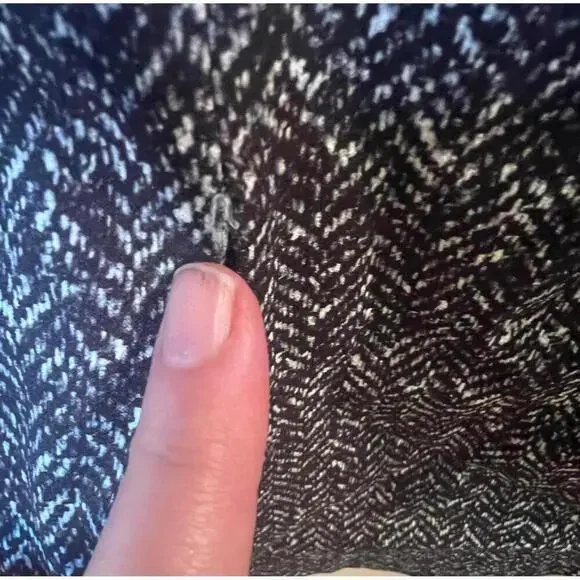 Michael Kors Collection Black Ivory Dress V Neck Long Sleeve Stretch Size 12 - Picture 9 of 9